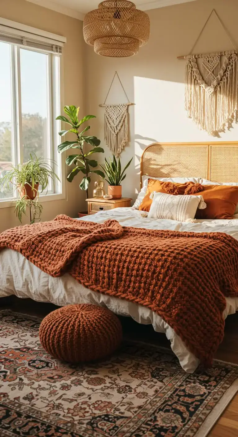 21 Simple Bedroom Decor Ideas on a Budget 3 1. Boho Chic Aesthetic