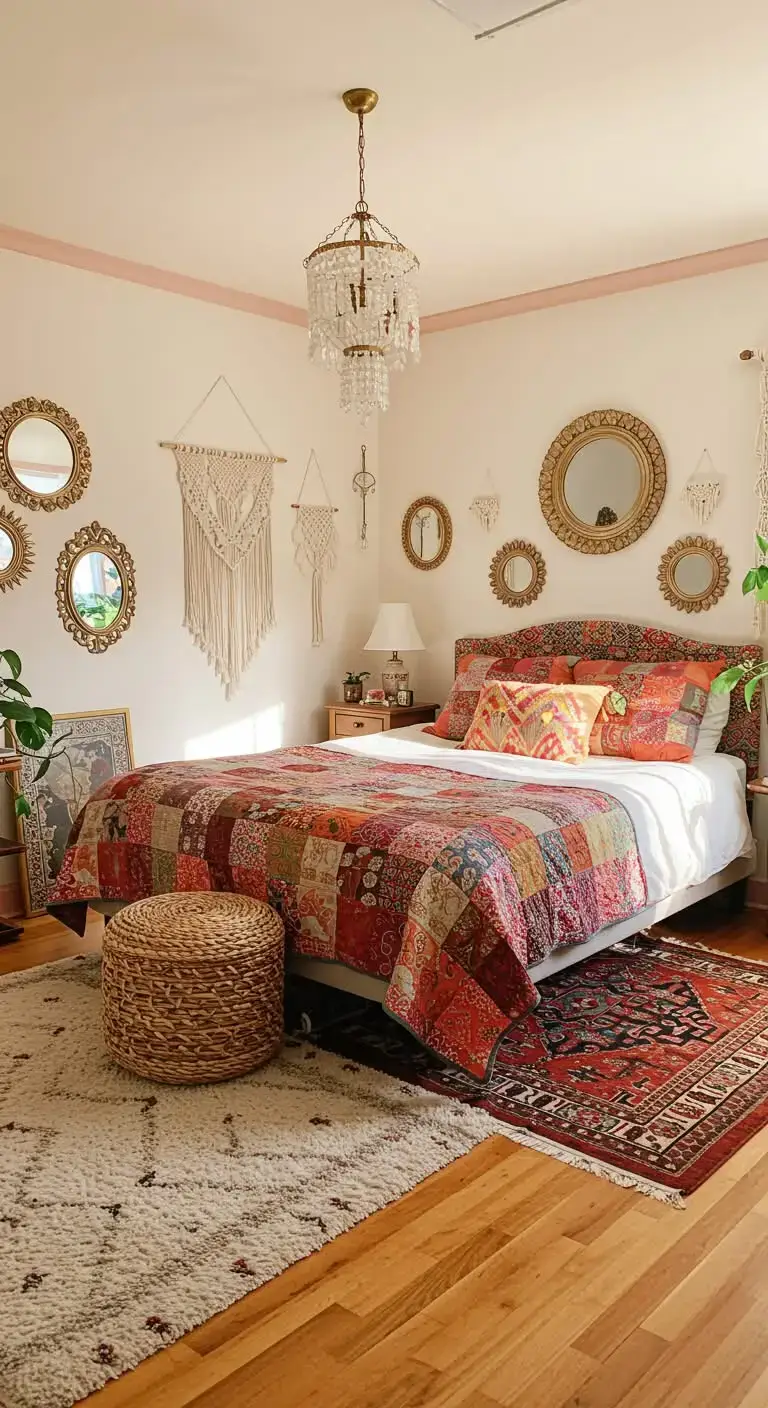 19 Bedroom Interior Ideas That Feel Warm & Inviting 3 1. Boho Chic Vibes