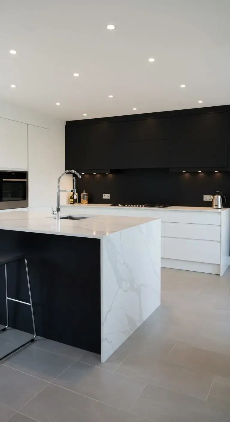 15 Modern Kitchen Accent Wall Ideas for a Sleek Look 4 1. Bold Black Accent Wall