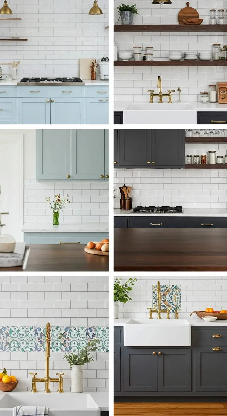 13 Stunning Kitchen Backsplash Ideas for White Cabinets 4 1. Classic White Subway Tile Backsplash