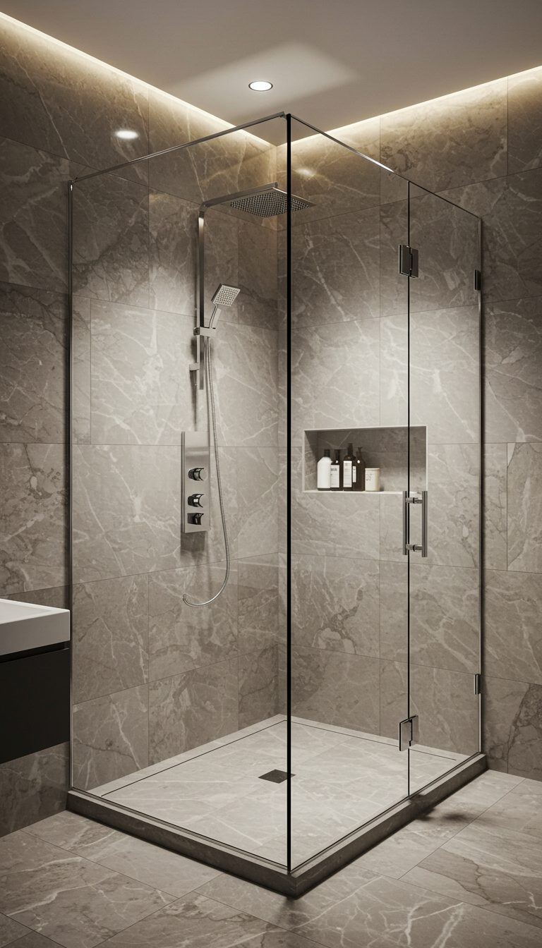 23 Walk In Shower Ideas That Feel Open & Luxurious 3 Frameless Glass Shower Enclosure