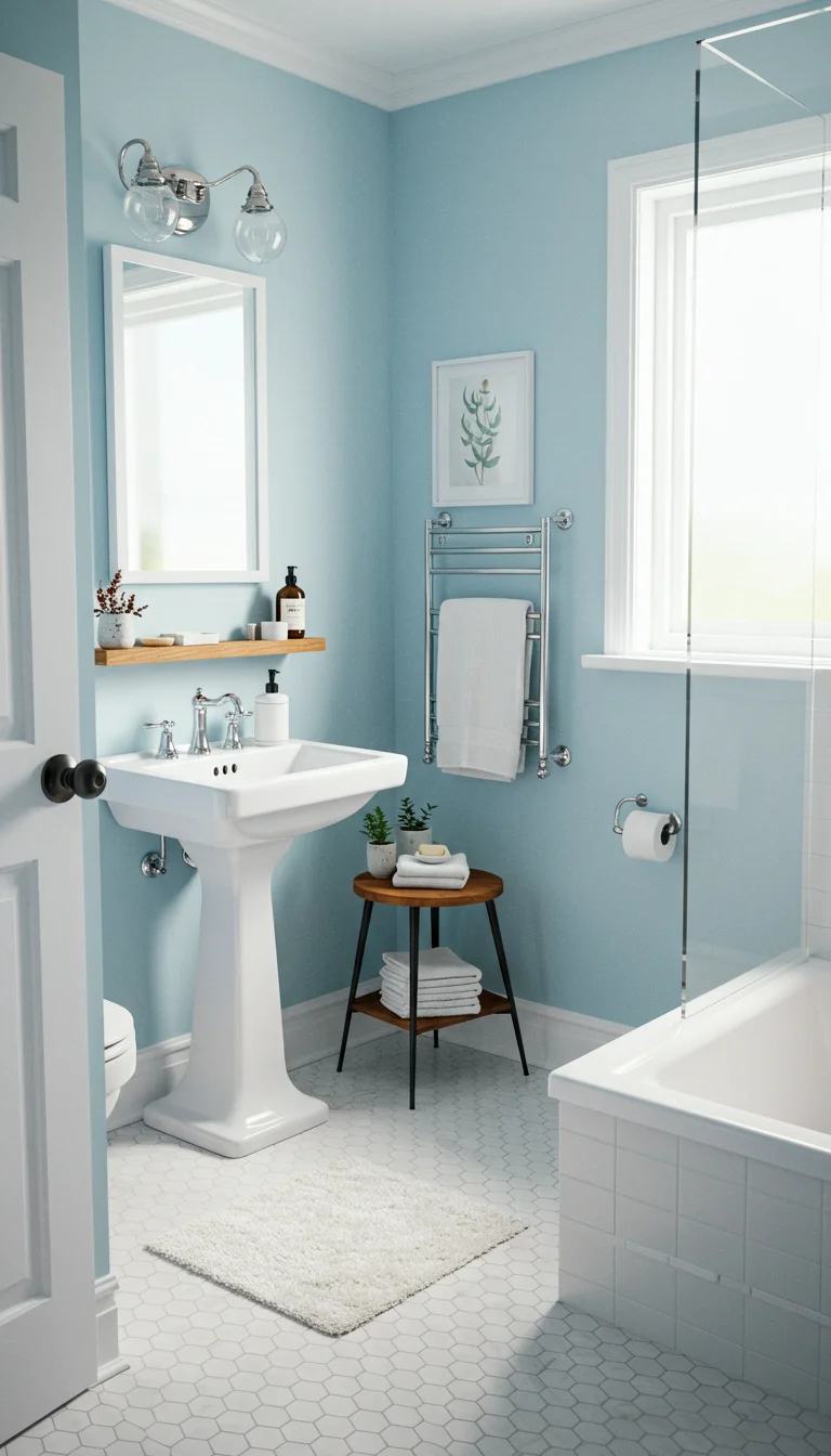 11 Bright & Cozy Small Bathroom Ideas for Any Home 3 1. Opt for Light Colors to Open Up the Space