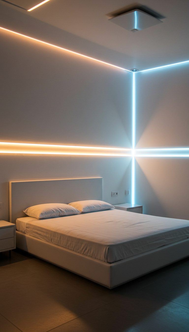 13 Futuristic Bedroom Ideas for a Sleek Modern Look 3 Smart Lighting for a High-Tech Ambiance