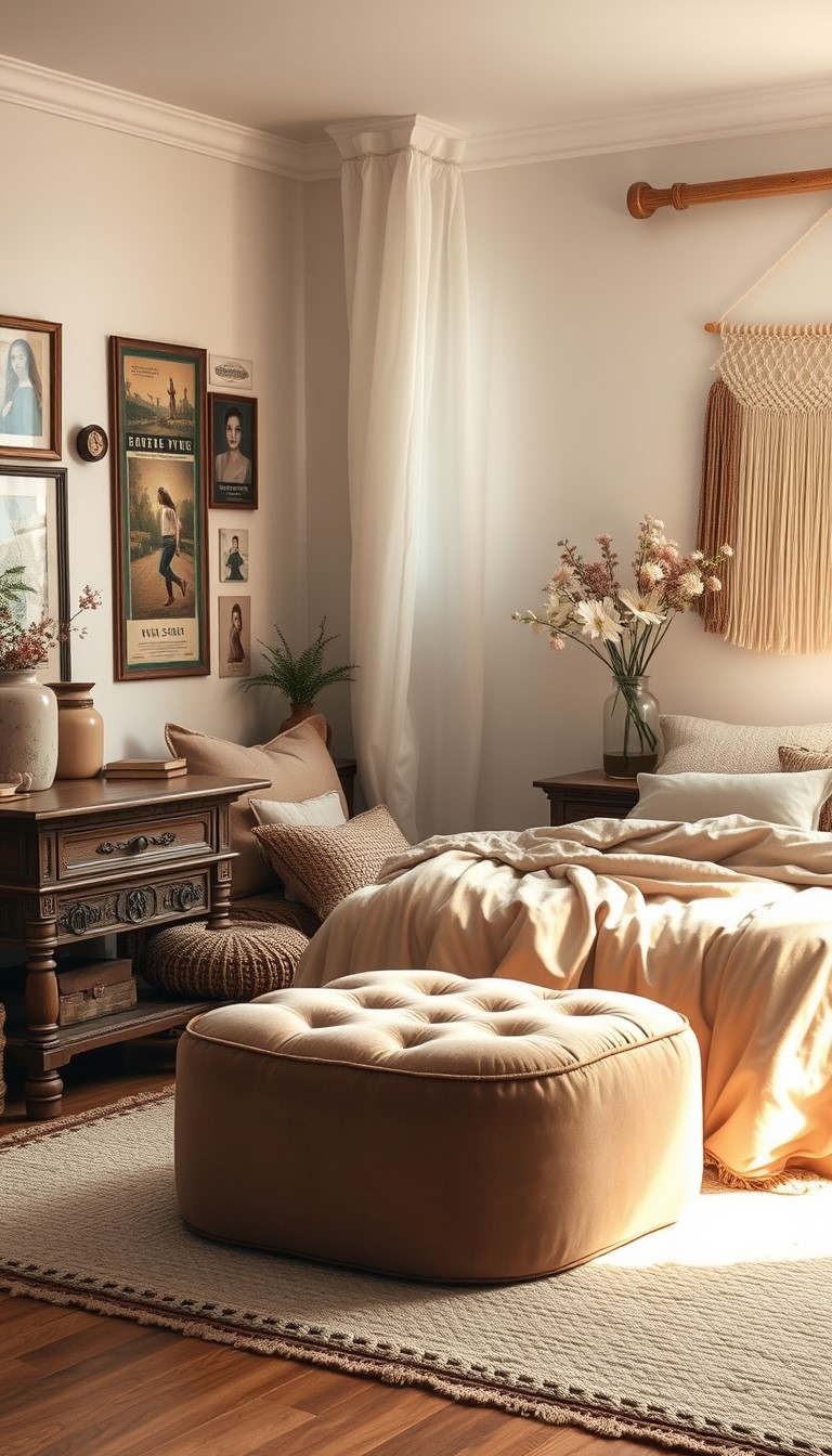 11 Boho Teen Girl Bedrooms for a Dreamy and Cozy Space 3 Soft and Neutral Boho Retreat