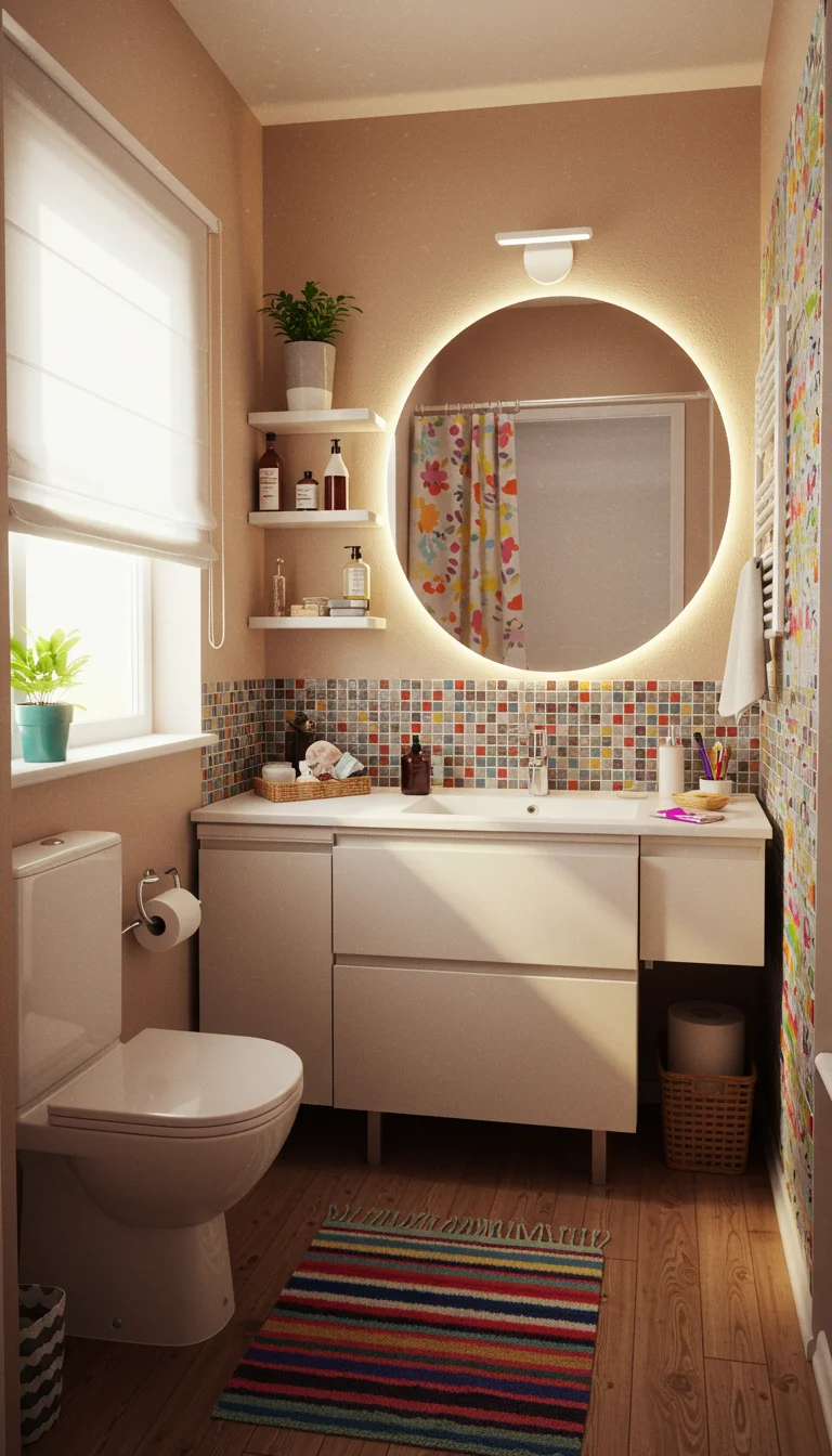 11 Bright & Cozy Small Bathroom Ideas for Any Home 12 10. Add Fun and Functional DƩcor