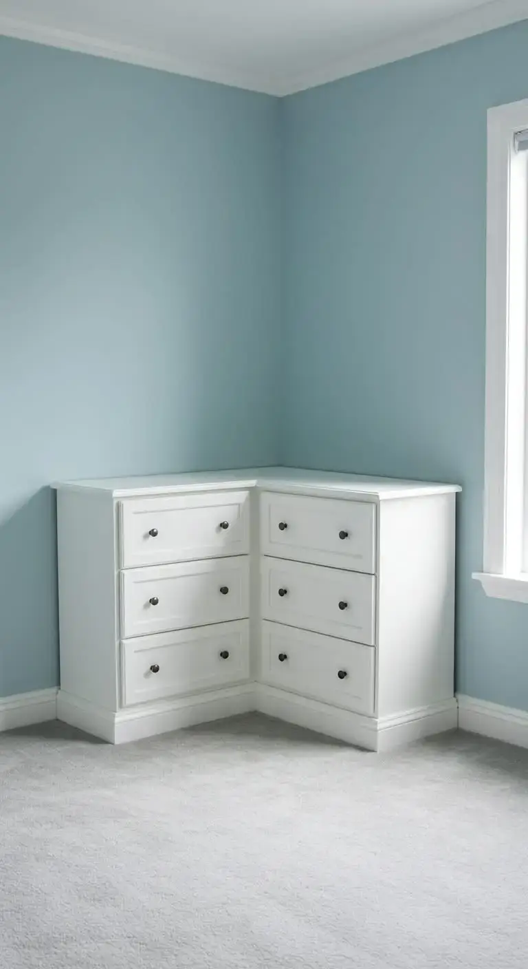 Empty Bedroom Corner Ideas: 19 Ways to Fill the Space 12 10. Corner Dresser for Extra Storage