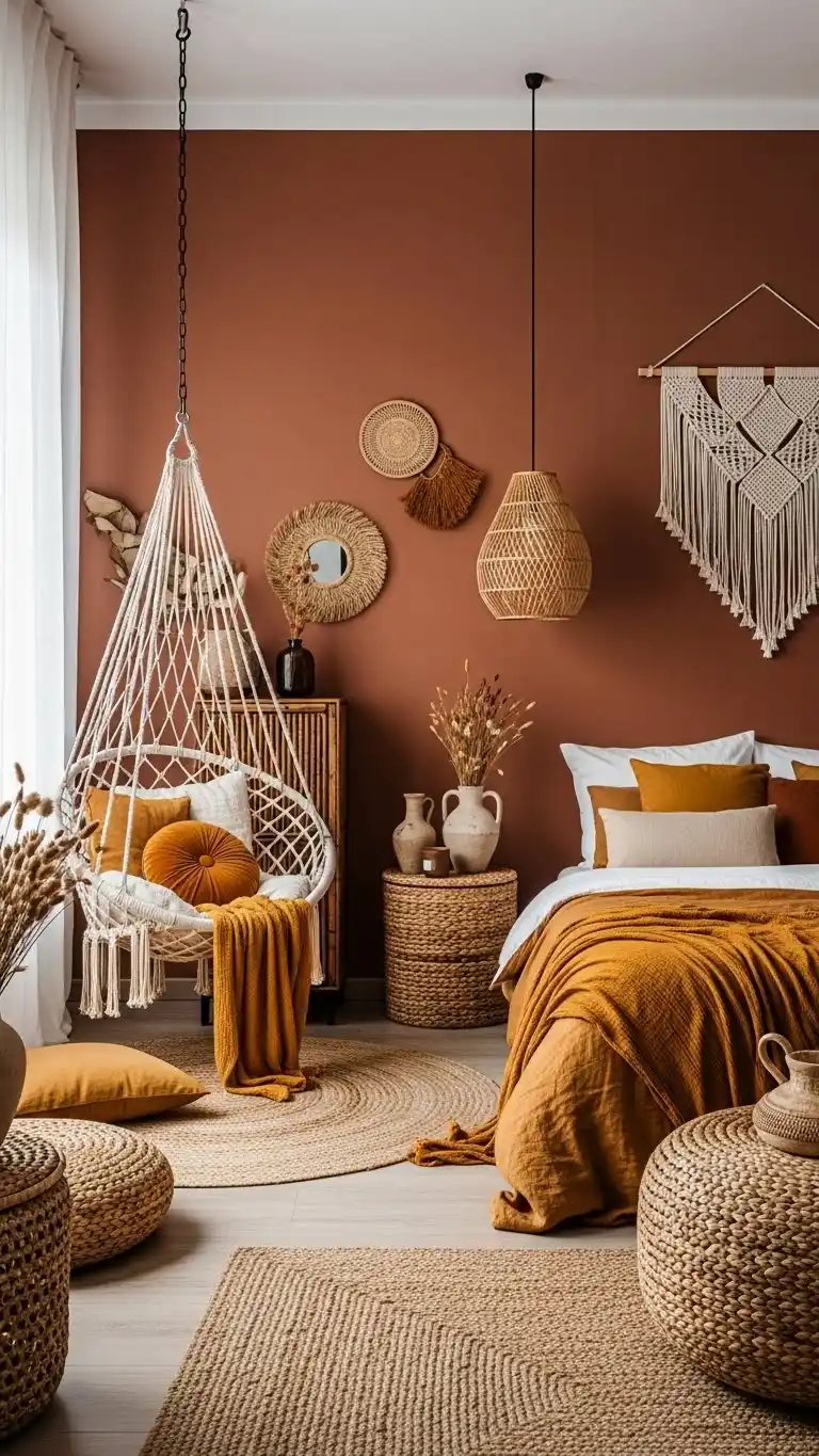 11 Boho Teen Girl Bedrooms for a Dreamy and Cozy Space 12 10. Earthy Boho Sanctuary