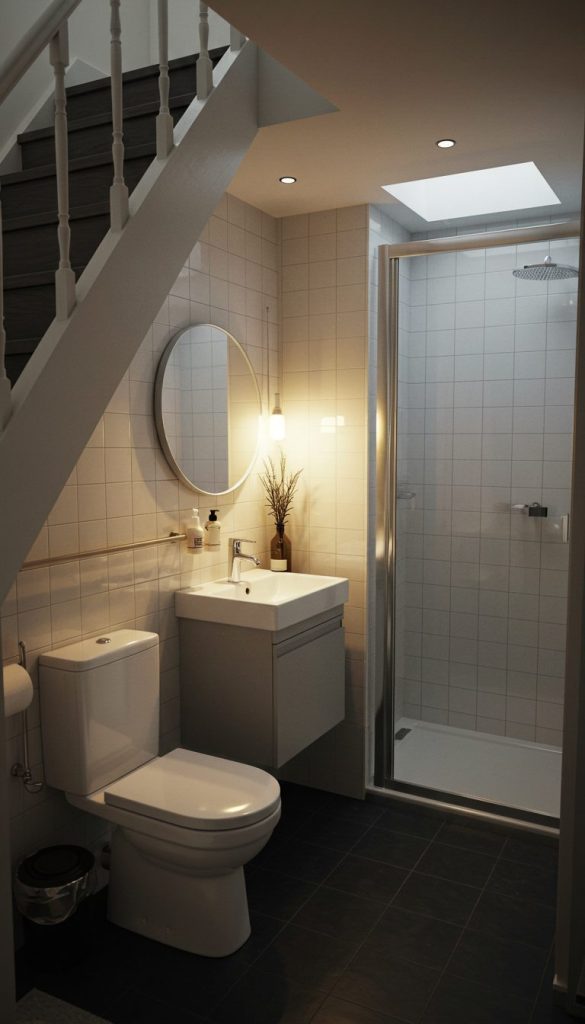 21+ Space-Saving Small Bathroom Under Stairs Ideas You’ll Love 10 Incorporate Good Lighting