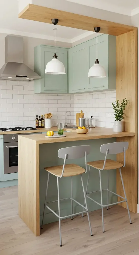 17 Simple & Stunning Small Kitchen Dining Area Ideas 10 10. Install a Breakfast Bar