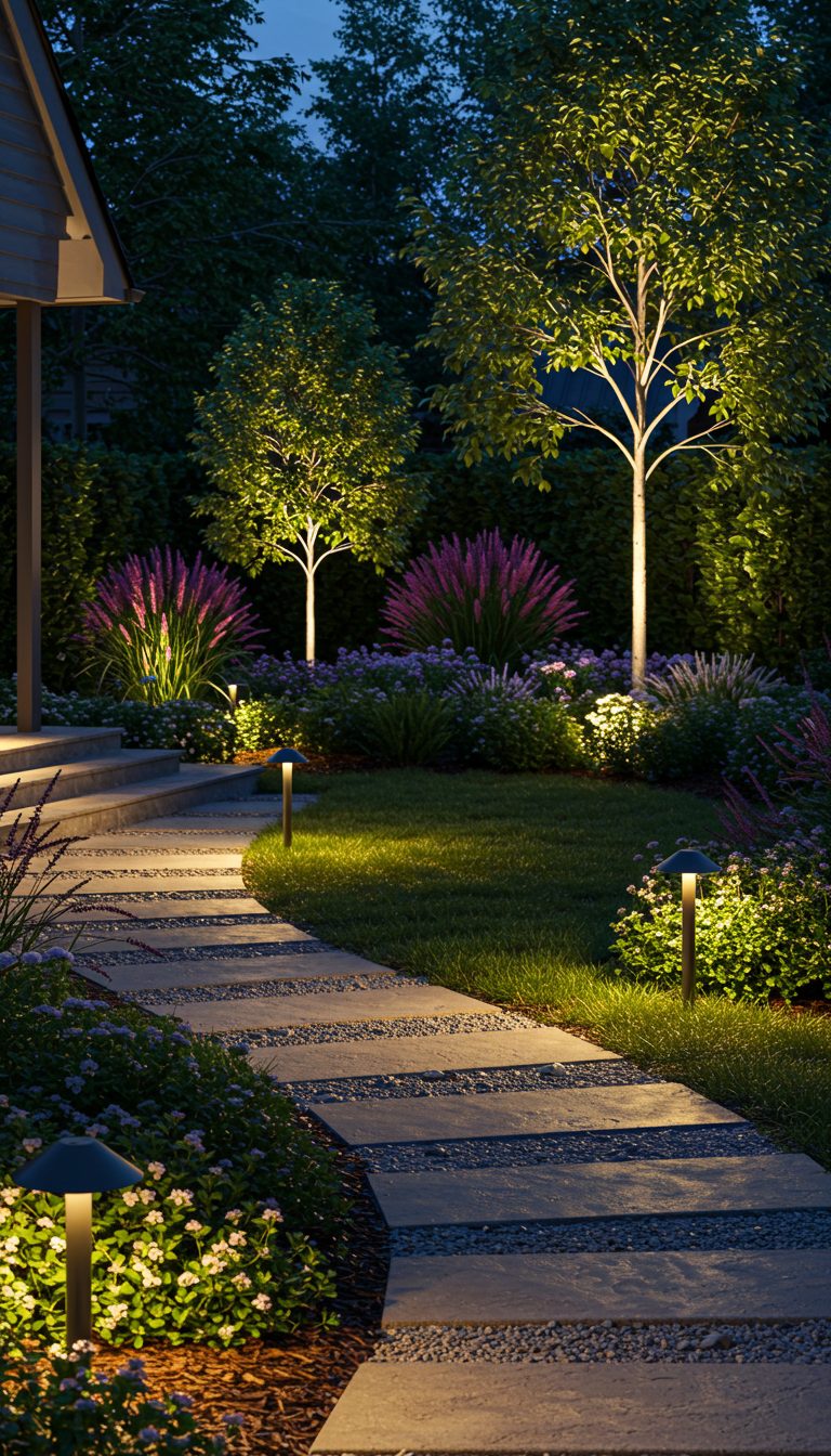 15 Yard Landscaping Ideas for a Beautiful Outdoor Space 12 Install Outdoor Lighting