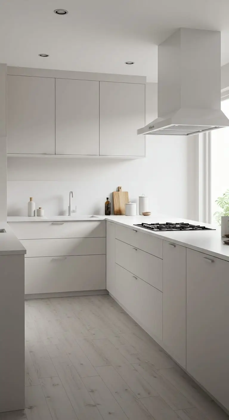 21 Small Kitchen Layout Ideas for Better Flow 12 10. Minimalist Kitchen Layout