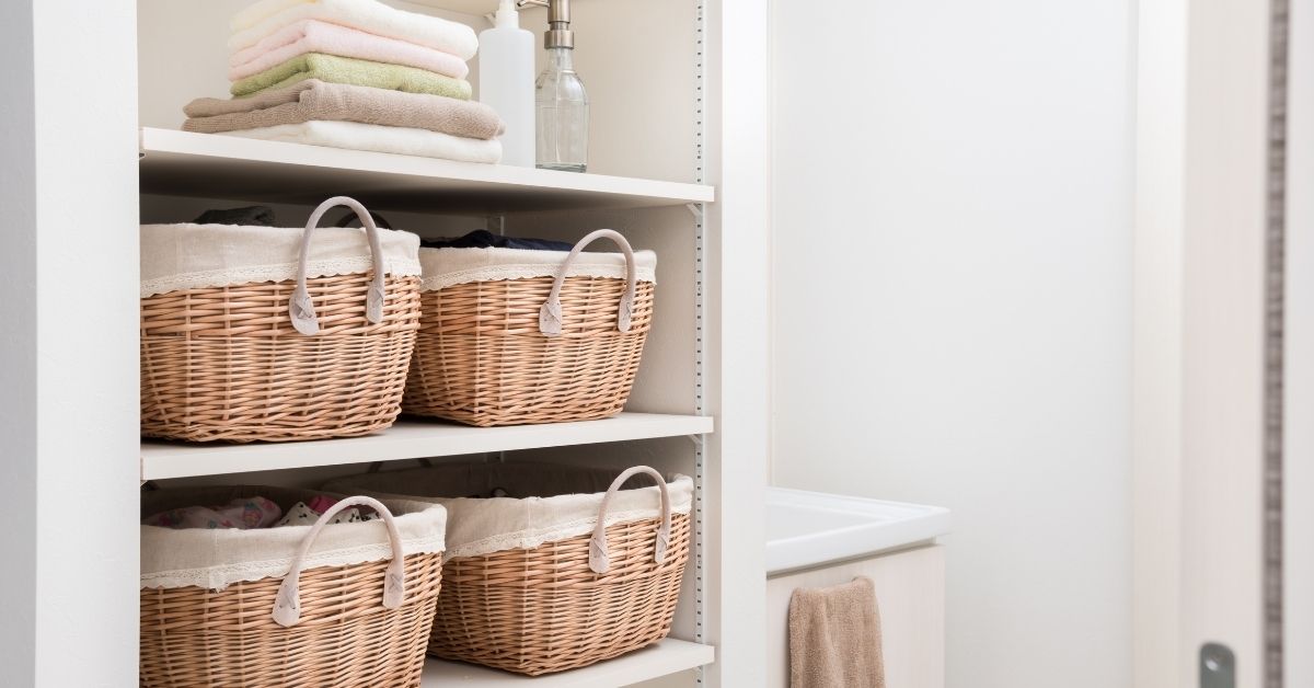 Modern Laundry Room Shelves