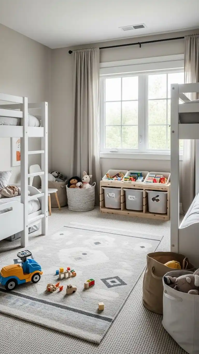 11 Shared Bedroom For Kids Ideas That Shine 13 10. Play Zones That Promote Cooperative Interaction