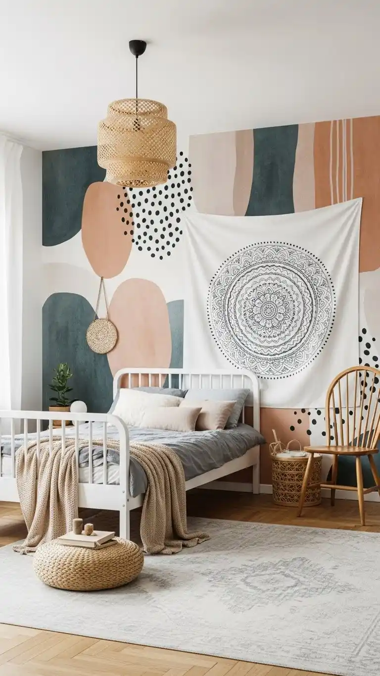 11 Boho Teen Girl Bedrooms for a Dreamy and Cozy Space 13 11. Boho-Inspired Wall Murals