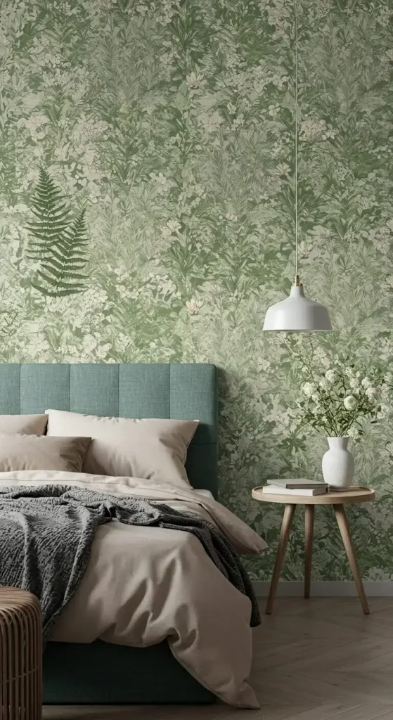 11. Botanical Wallpaper for a Fresh Look
