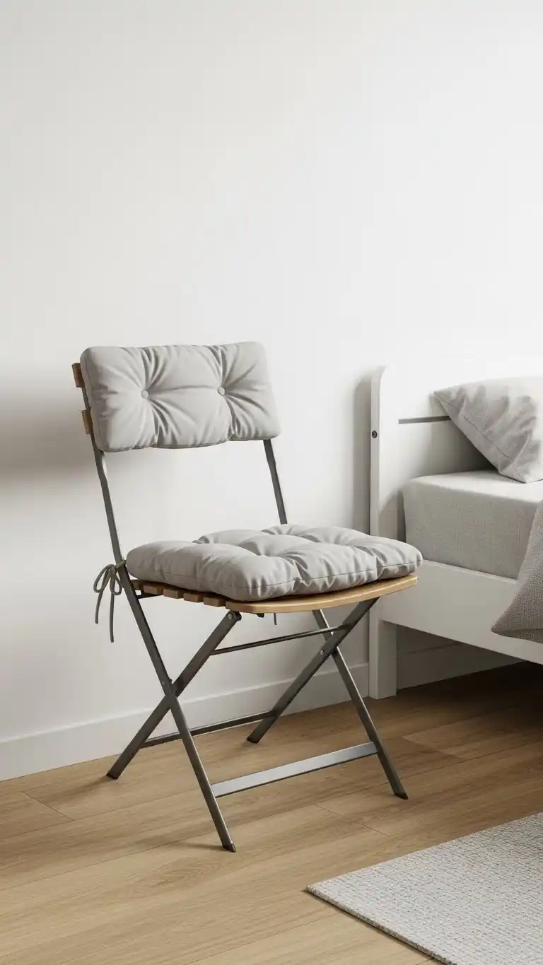 Small Bedroom Sitting Area Ideas: 15 Cozy Inspirations 14 11. Incorporate a Folding Chair