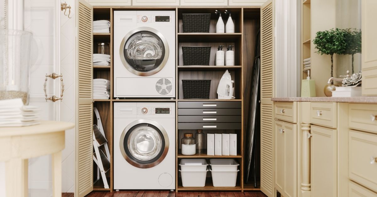 Laundry Room Cabinet and Shelf Ideas