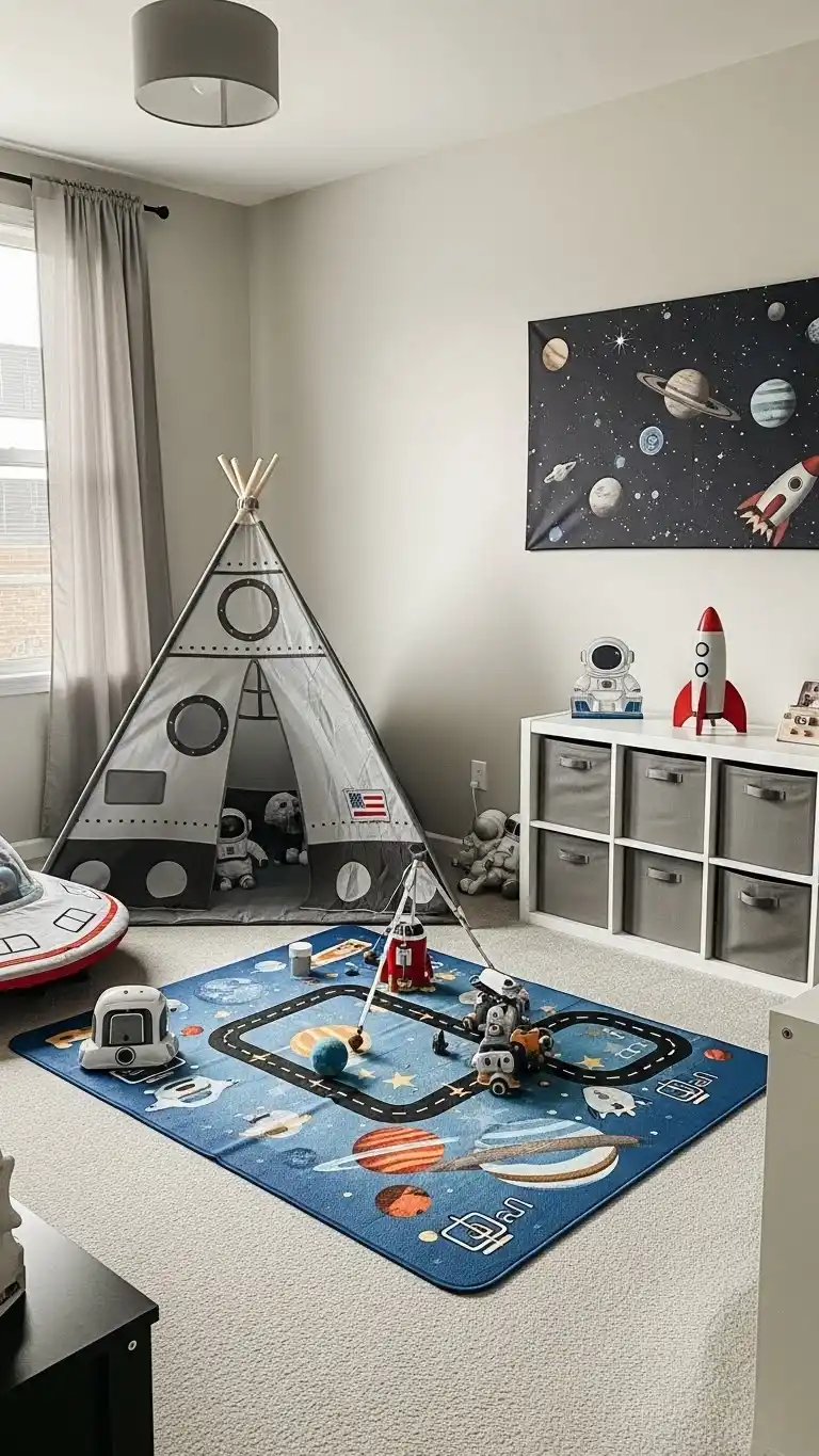 12 Space Themed Girl Bedroom Designs She’ll Adore 13 11. Space Station Play Area