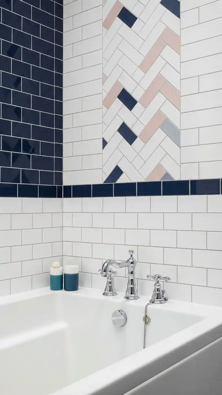 11 Stunning Bathroom Tile Ideas for a Stylish Makeover 13 11. Subway Tiles with a Twist