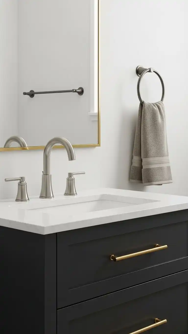 17 Bright & Breezy Bathroom Decoration Ideas 13 11. Upgrade Your Faucets and Hardware