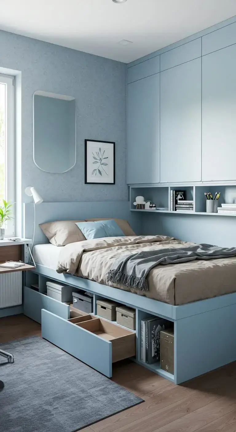 23 Bedroom Ideas for Small Spaces You’ll Love 13 11. Use Under-Bed Storage