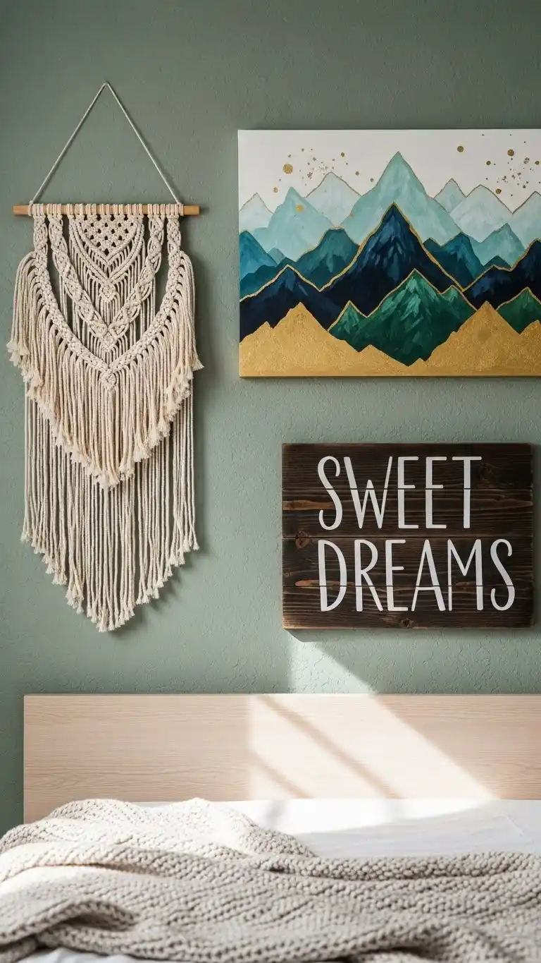 15 Bedroom Wall Decoration Ideas You’ll Love 14 12. Add Personal Touches with DIY Wall Art
