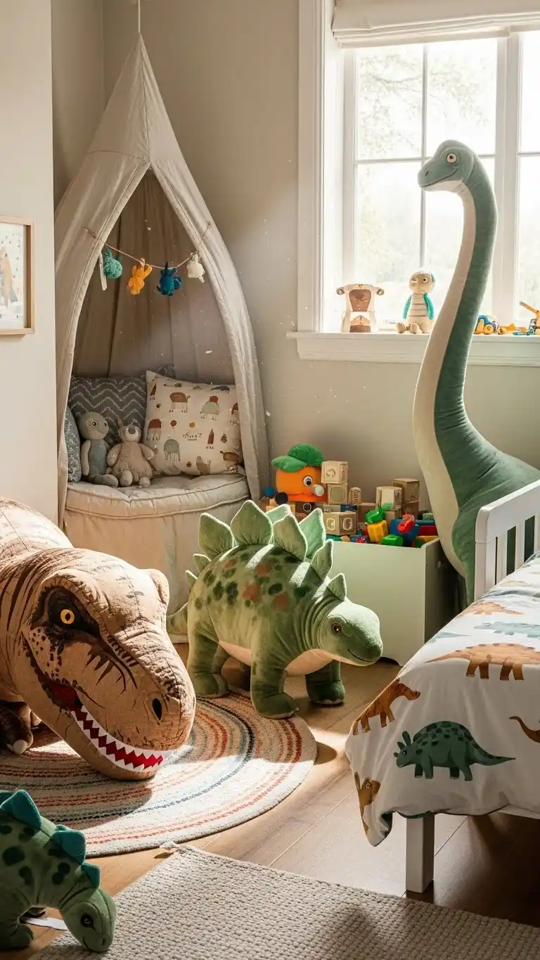 21 Dinosaur Bedroom Ideas For Boy Toddlers You’ll Love 14 12. Dinosaur Plush Toys