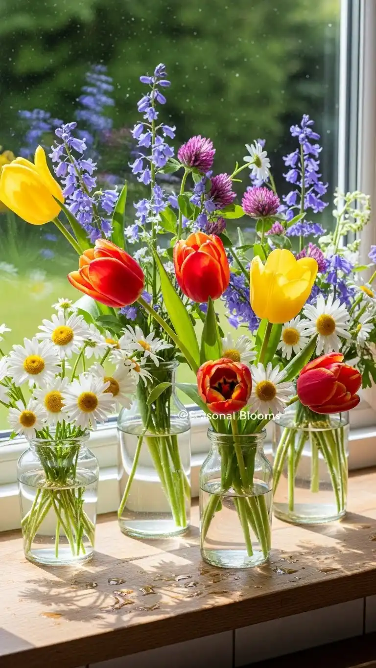 12. Fresh Flowers in Vases