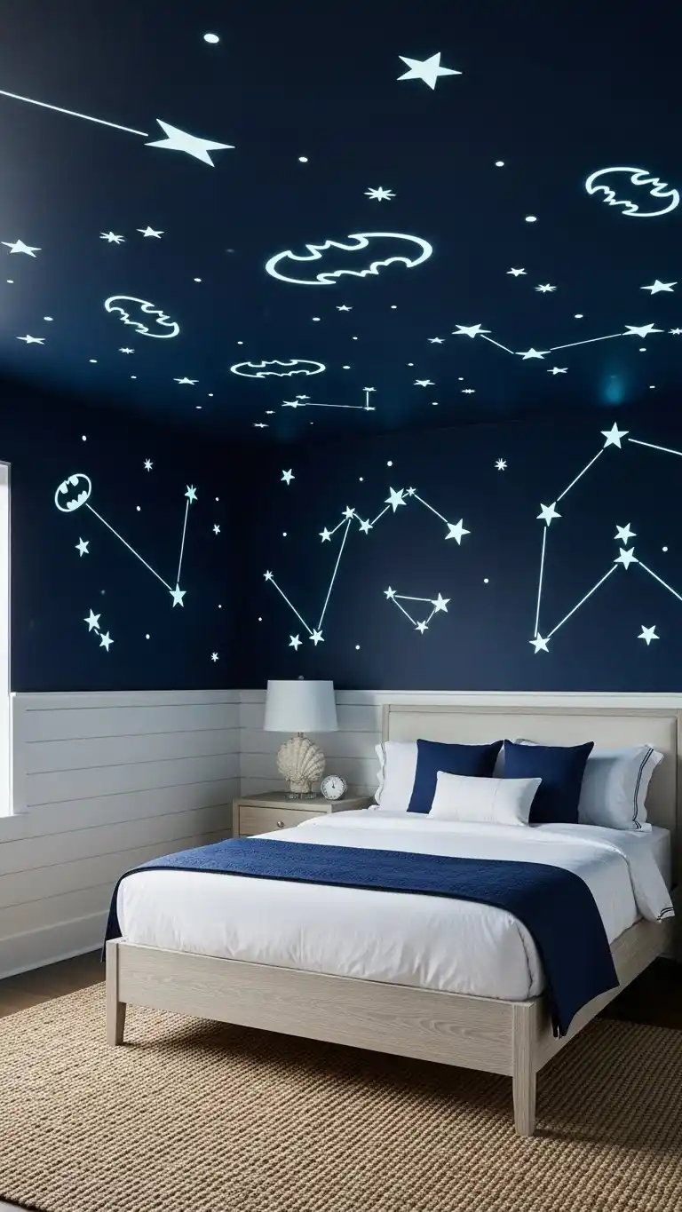 21 Batman Bedroom Ideas to Make Any Room Super Cool 14 12. Glow-in-the-Dark Stars
