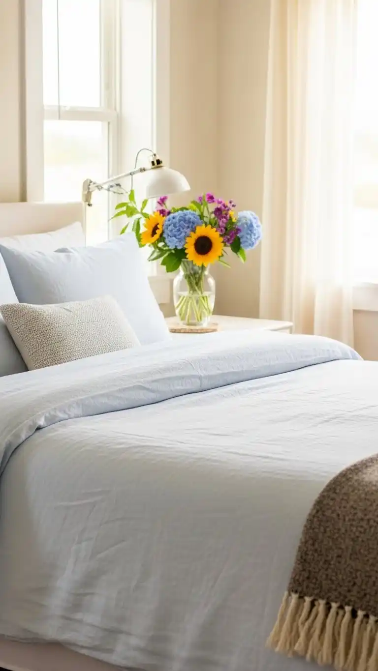 23 Fresh Summer Bedroom Ideas for a Light, Airy Feel 14 12. Guest-Ready Summer Makeover
