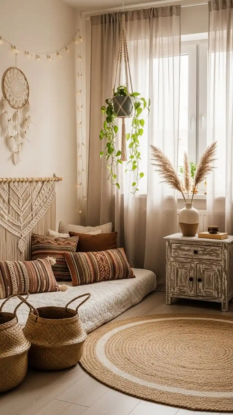 23 Bedroom Ideas for Small Spaces You’ll Love 14 12. Incorporate a Boho Style