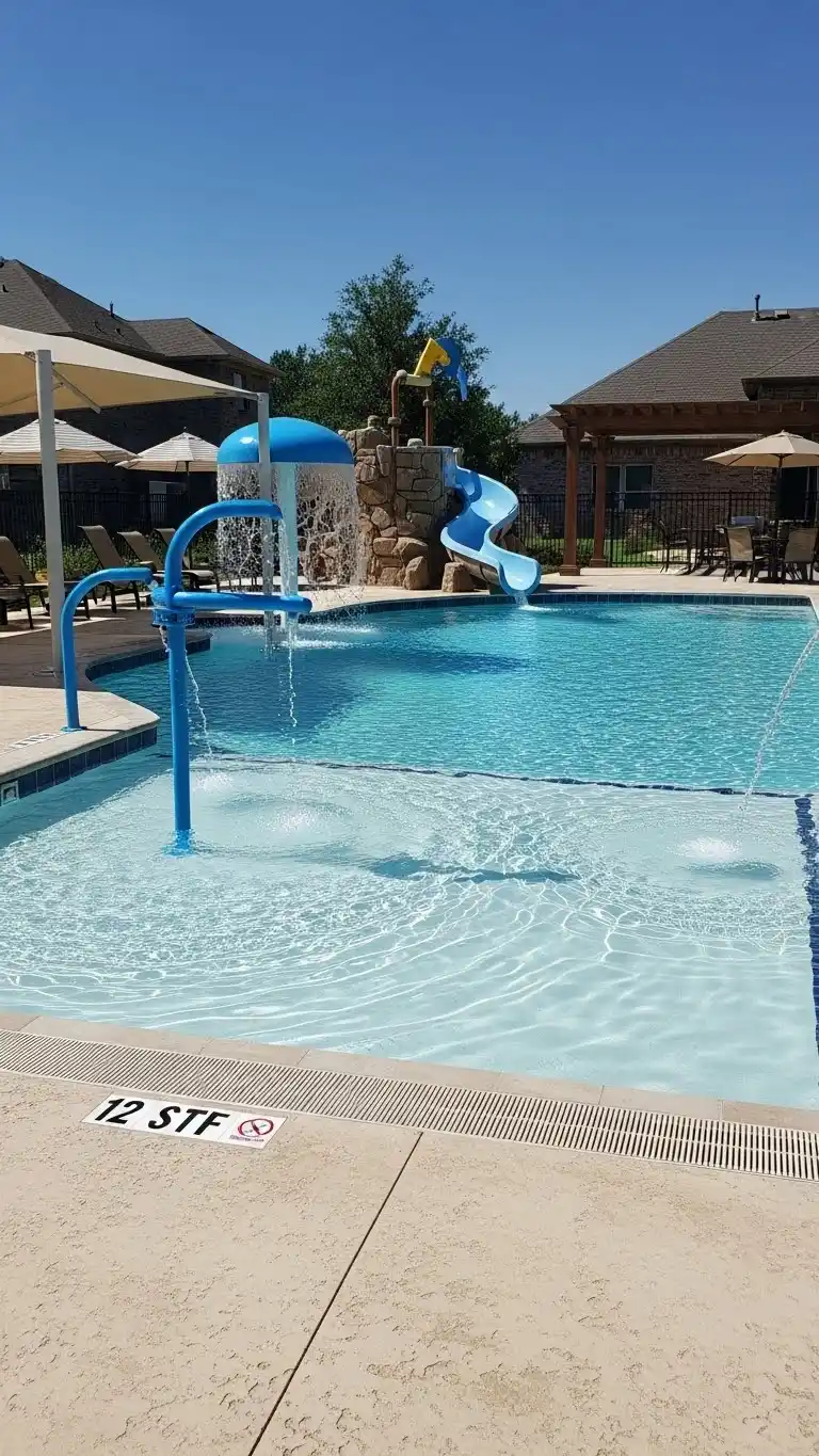 12 Creative Backyard Ideas With Pool on a Budget 14 12. Kid-Friendly Pool with Fun Features