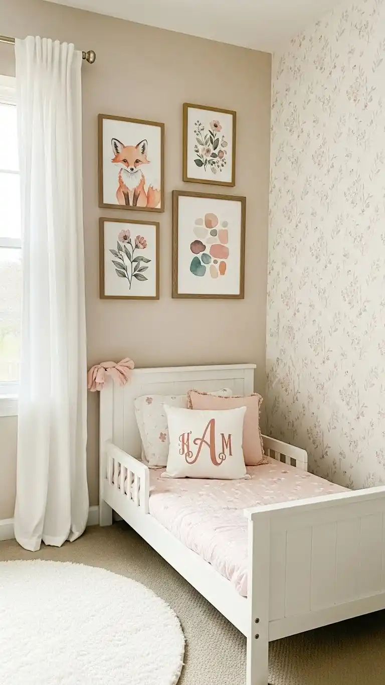 21 Toddler Girl Bedroom Ideas Small & Stylish 15 12. Personal Touches with DIY Decor