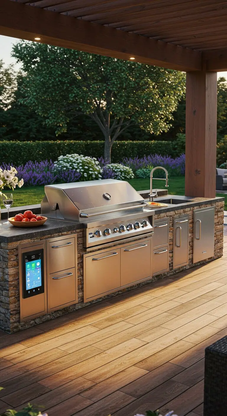 13 Modern Outdoor Kitchen Ideas for Every Backyard 14 12. Smart Technology Integration