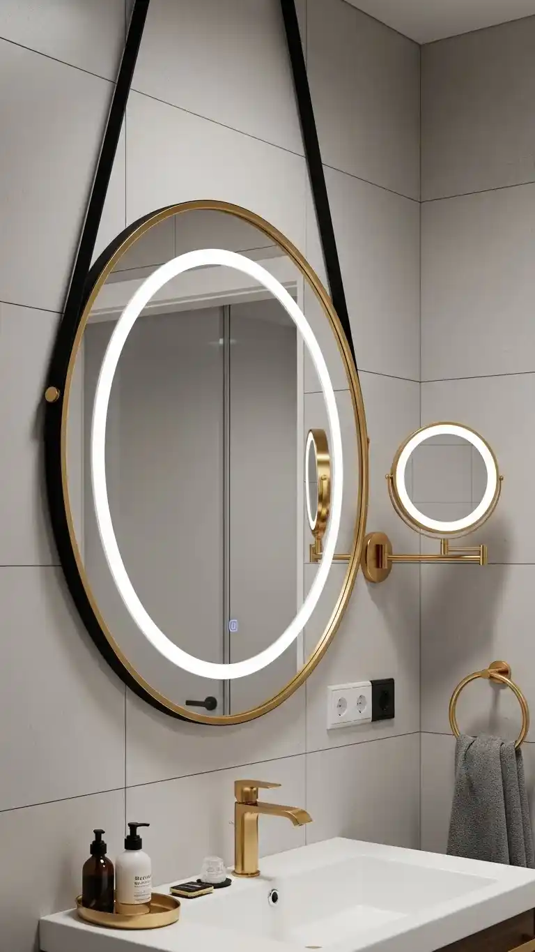 21 Inspiring Master Bathroom Ideas for a Fresh Look 14 12. Statement Mirrors