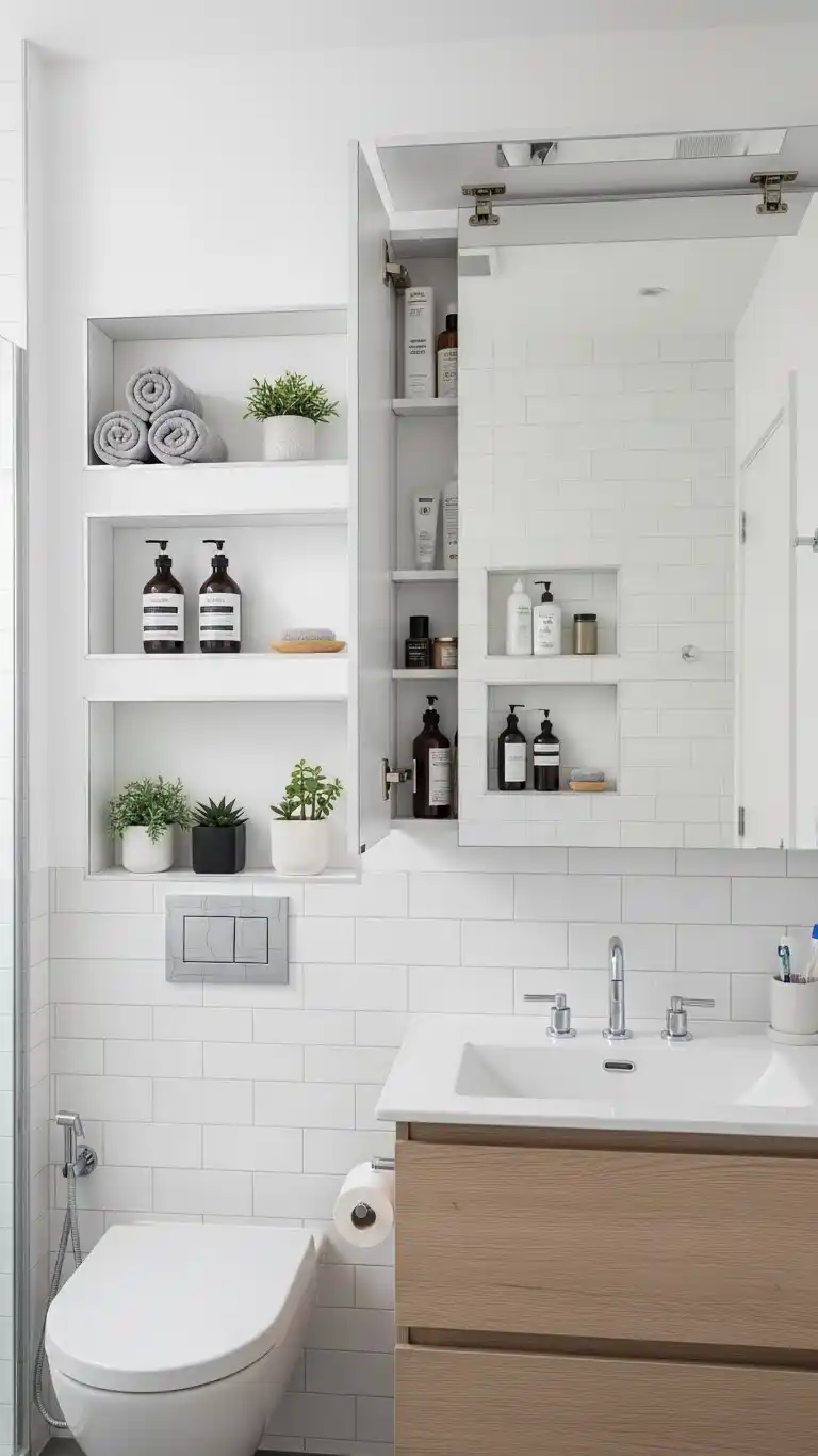 Small Bathroom Design Ideas: 15 Smart & Stylish Tips 14 12. Use Hidden Storage Solutions