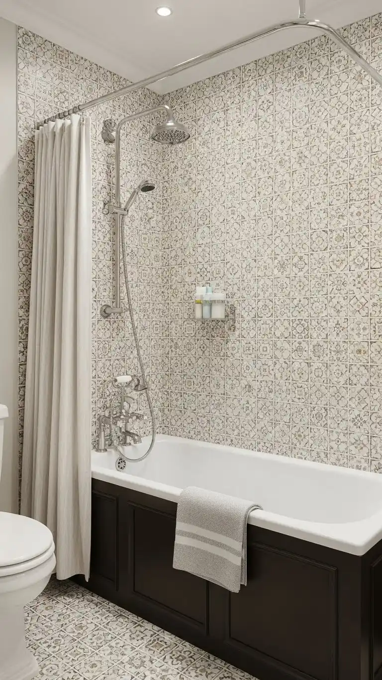 14 Bathroom Shower Ideas That Are Stylish & Practical 14 12. Vintage Inspired Showers