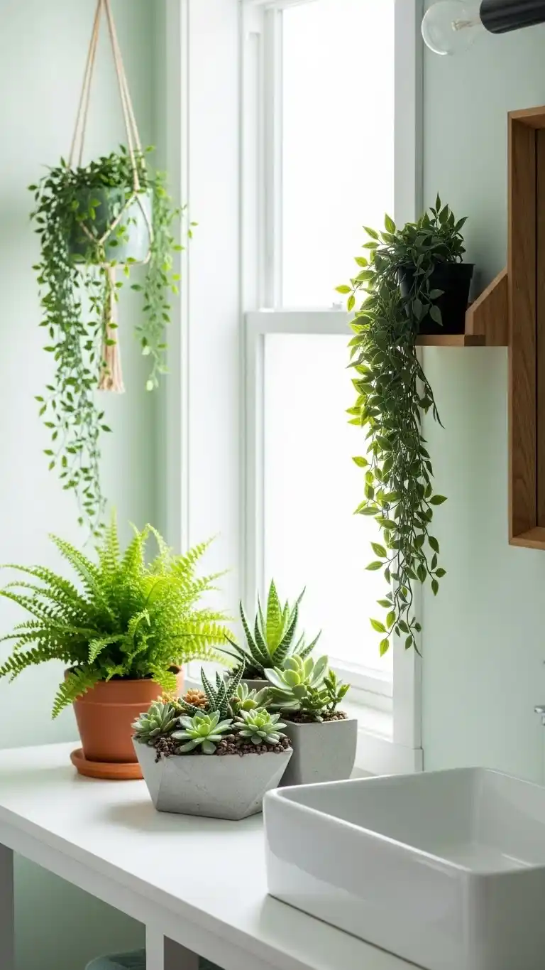 Small Bathroom Design Ideas: 15 Smart & Stylish Tips 15 13. Add a Touch of Greenery