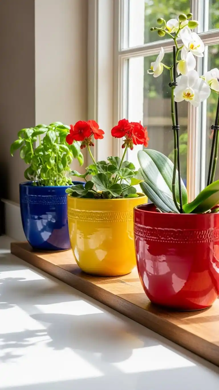 13. Colorful Ceramic Pots