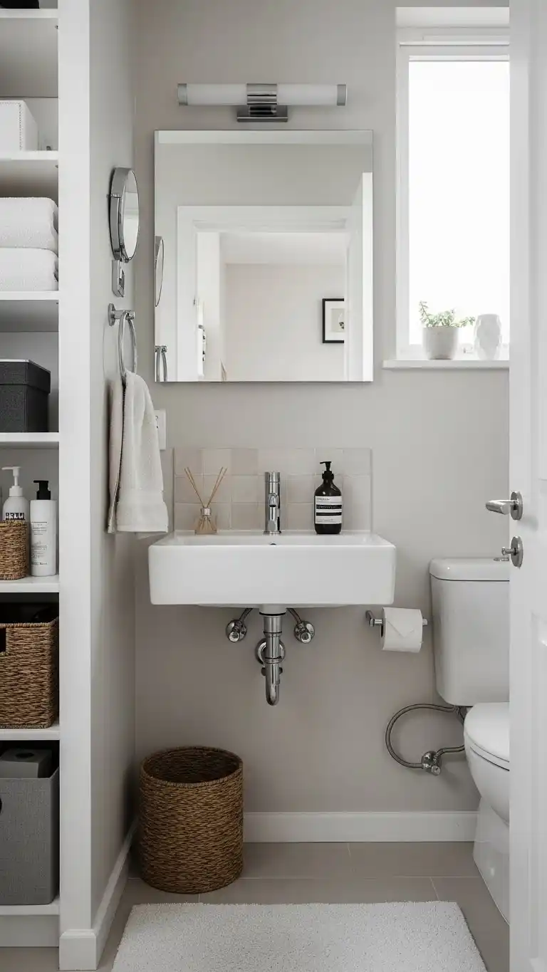 11 Bright & Cozy Small Bathroom Ideas for Any Home 15 13. Go Minimalist