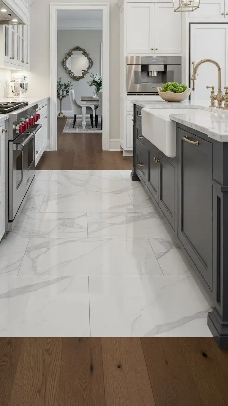 13 Fancy Kitchen Design Ideas That Wow Your Guests 15 13. Luxury Flooring Options
