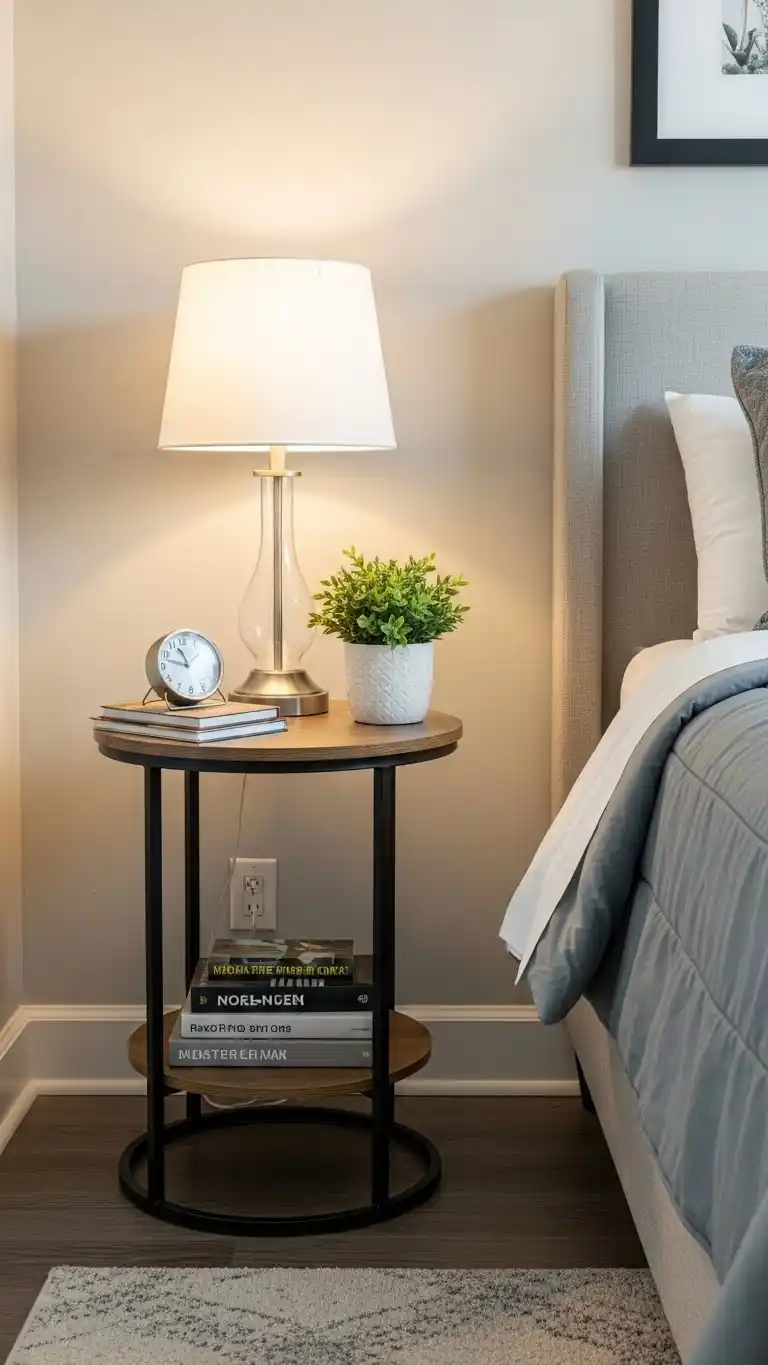 Empty Bedroom Corner Ideas: 19 Ways to Fill the Space 15 13. Nightstand Alternative with a Small Table