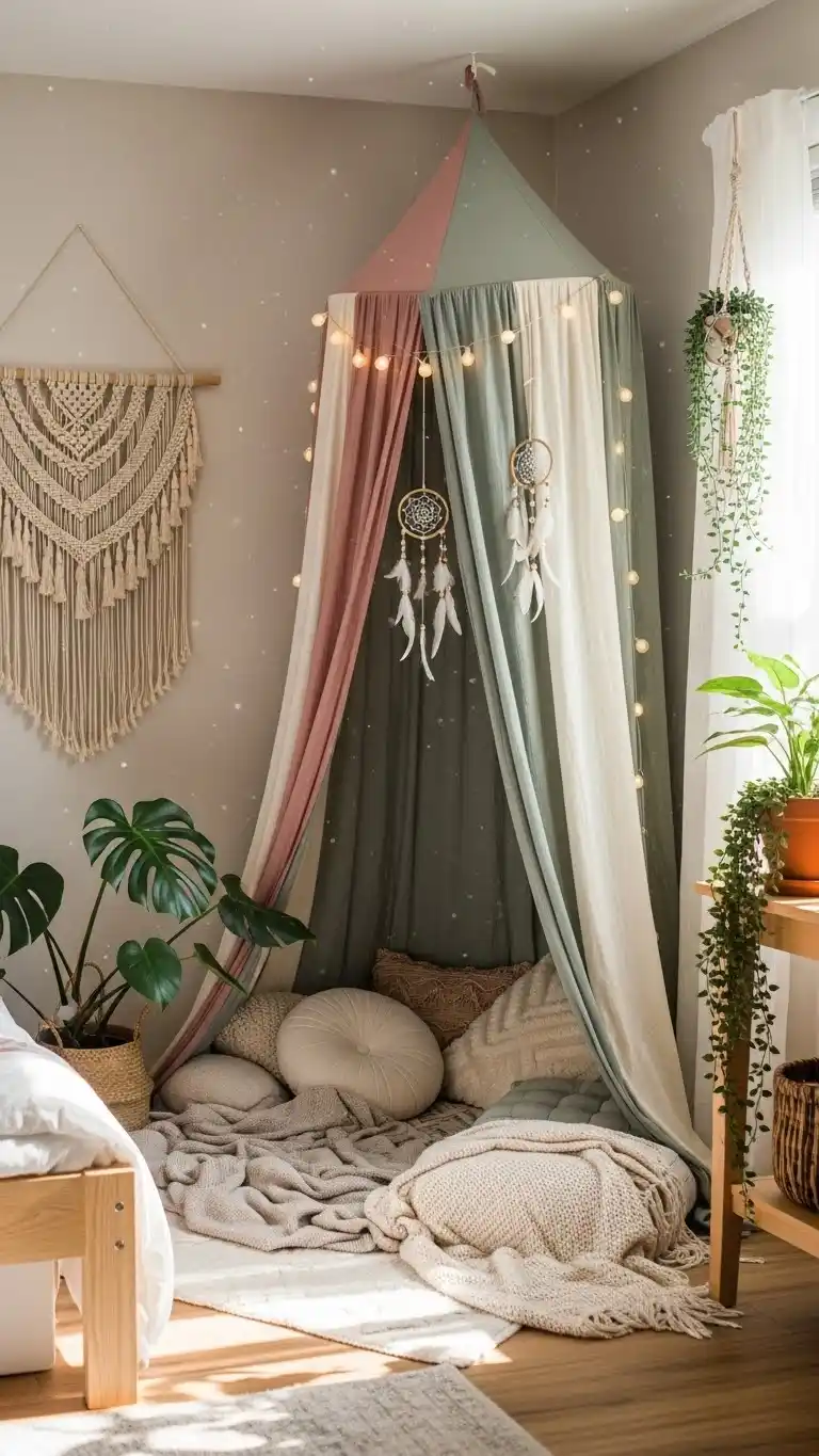 21 Toddler Girl Bedroom Ideas Small & Stylish 16 13. Playful Canopy or Tent