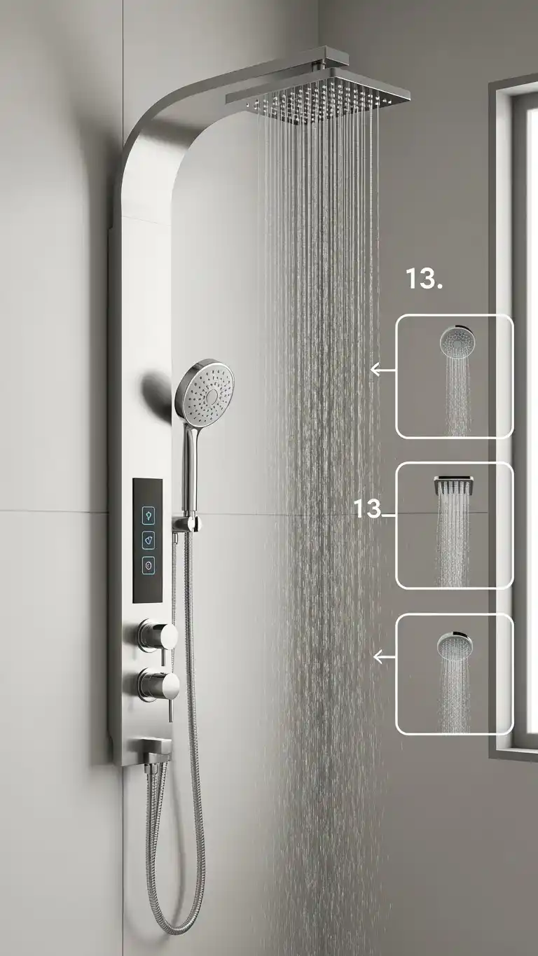 14 Bathroom Shower Ideas That Are Stylish & Practical 15 13. Smart Showers for a Modern Touch