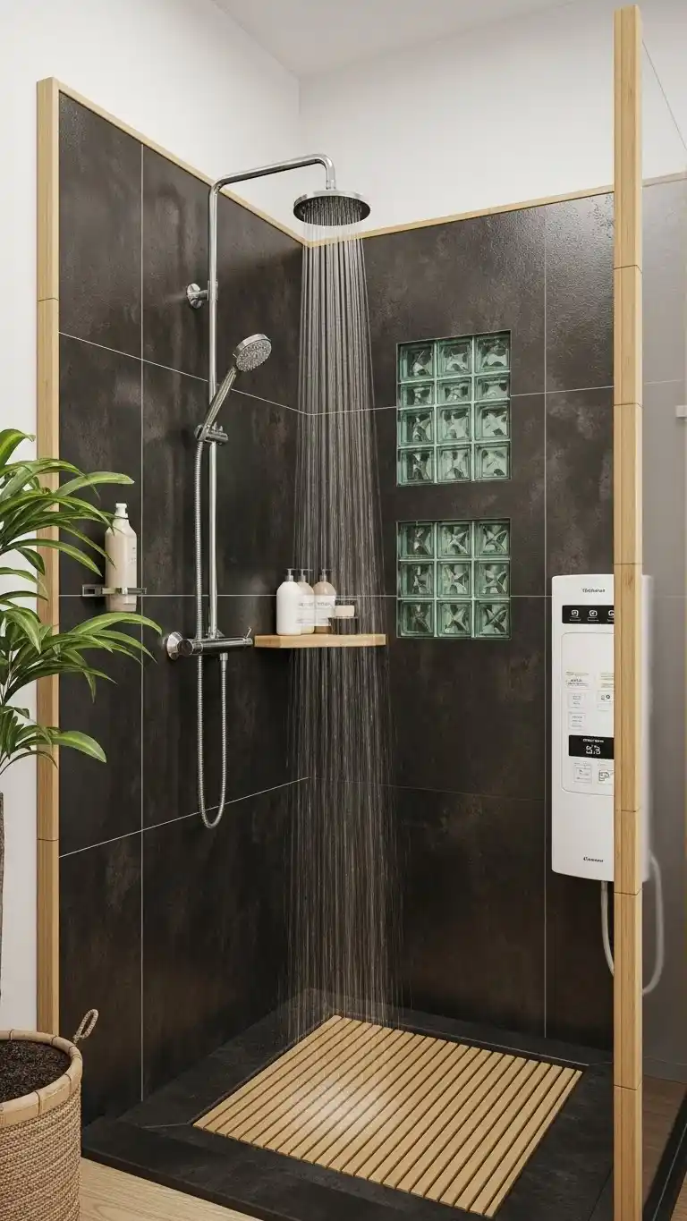 14 Bathroom Shower Ideas That Are Stylish & Practical 16 14. Eco-Friendly Showers for Sustainability