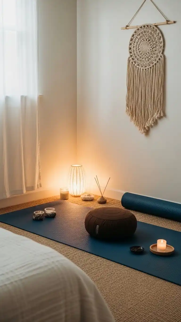 Empty Bedroom Corner Ideas: 19 Ways to Fill the Space 16 14. Meditation or Yoga Corner