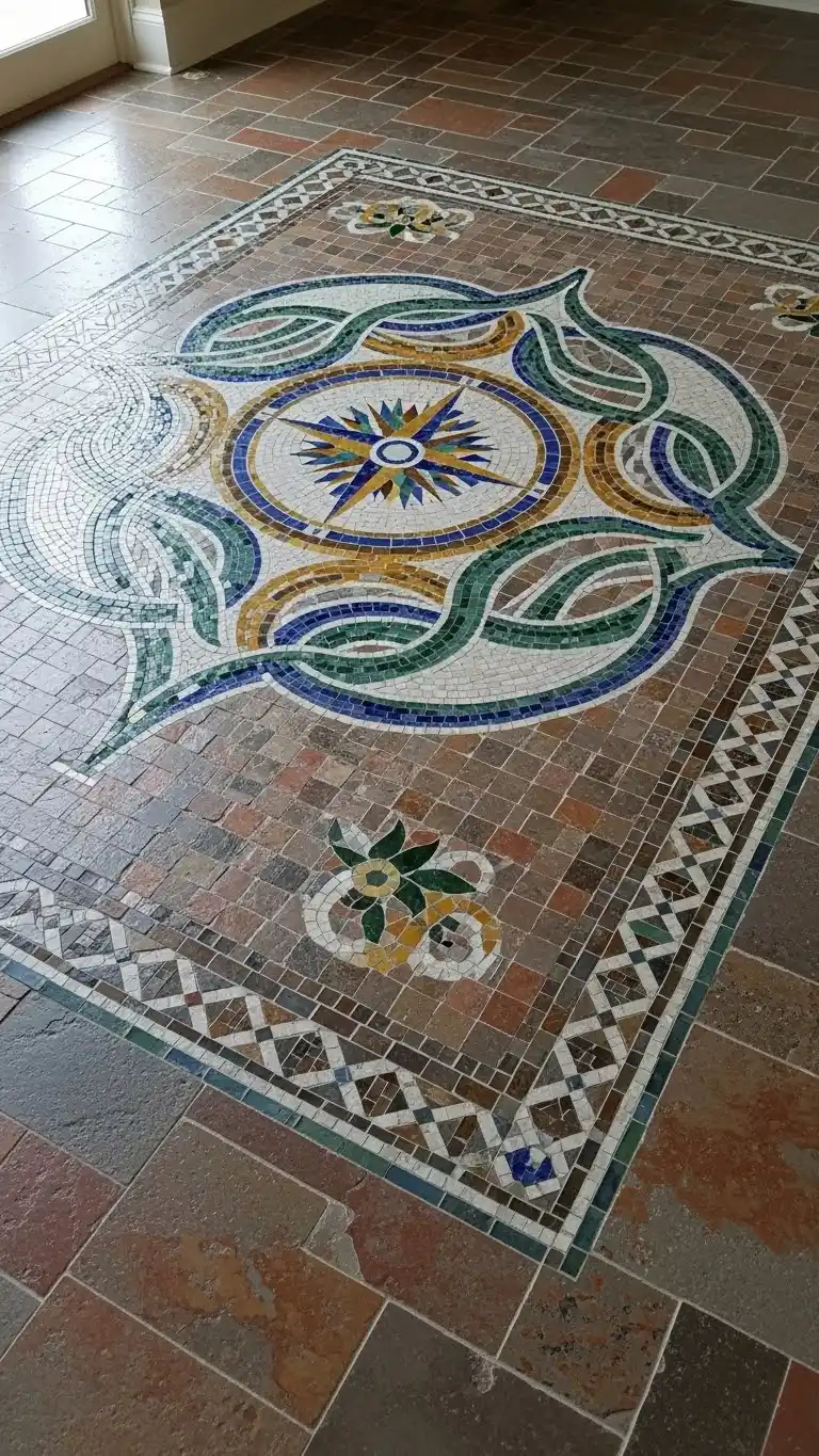 15 Bathroom Floor Ideas That Wow on Any Budget 16 14. Mosaic Tile Flooring