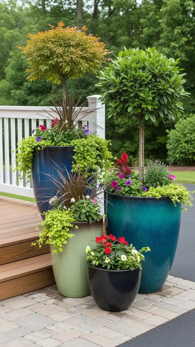15 Yard Landscaping Ideas for a Beautiful Outdoor Space 16 14. Use Large Planters for a Stylish Touch