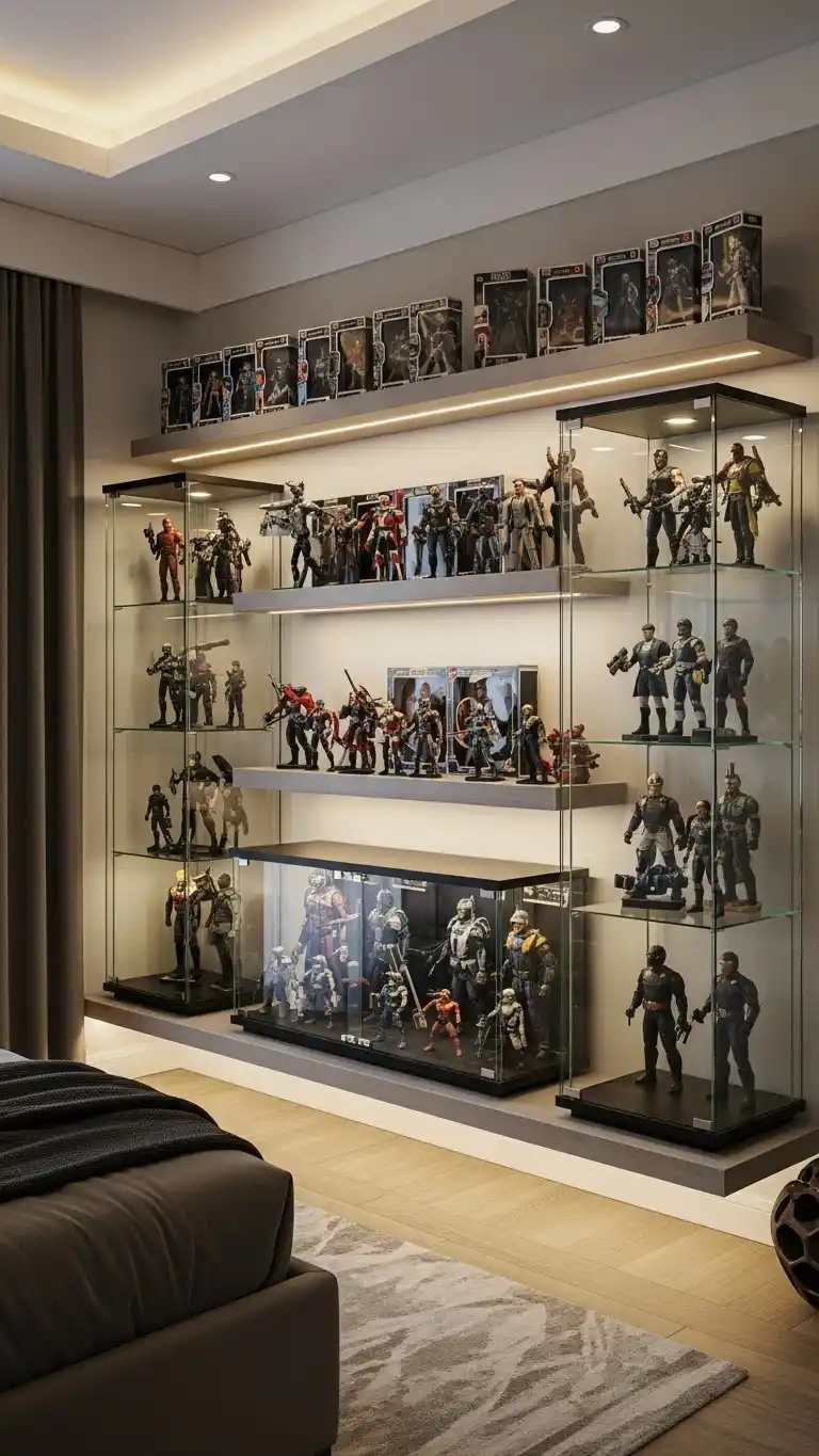 21 Batman Bedroom Ideas to Make Any Room Super Cool 17 15. Action Figure Displays