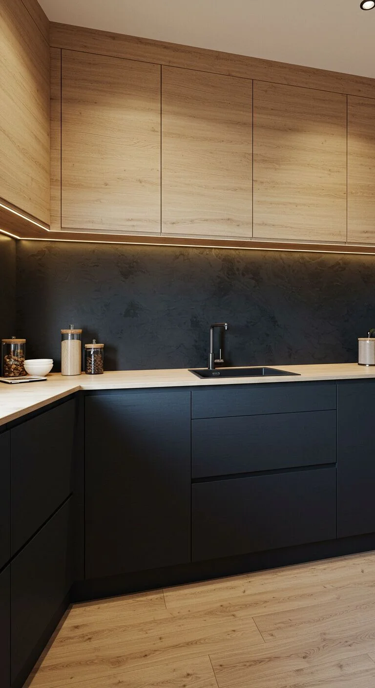 17 Stunning Backsplash Ideas for Dark Cabinet Kitchens 17 15. Light Wood Paneling